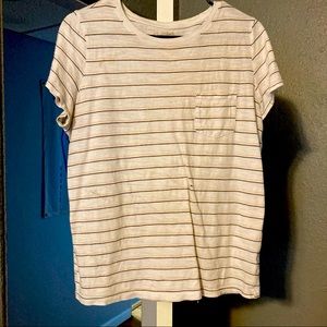 White striped t shirt